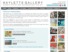 Tablet Screenshot of haylettsgallery.com